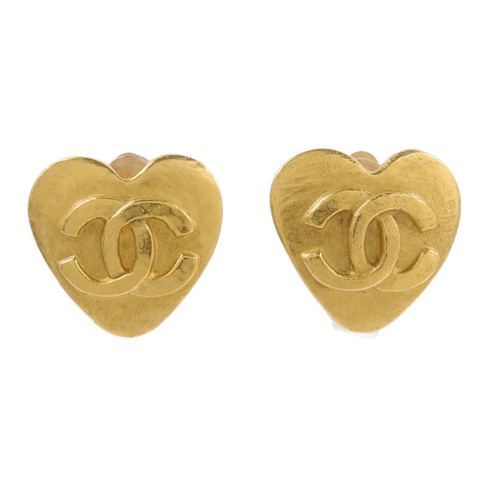 CHANEL 金屬Vintage Heart Clip On Earrings耳環