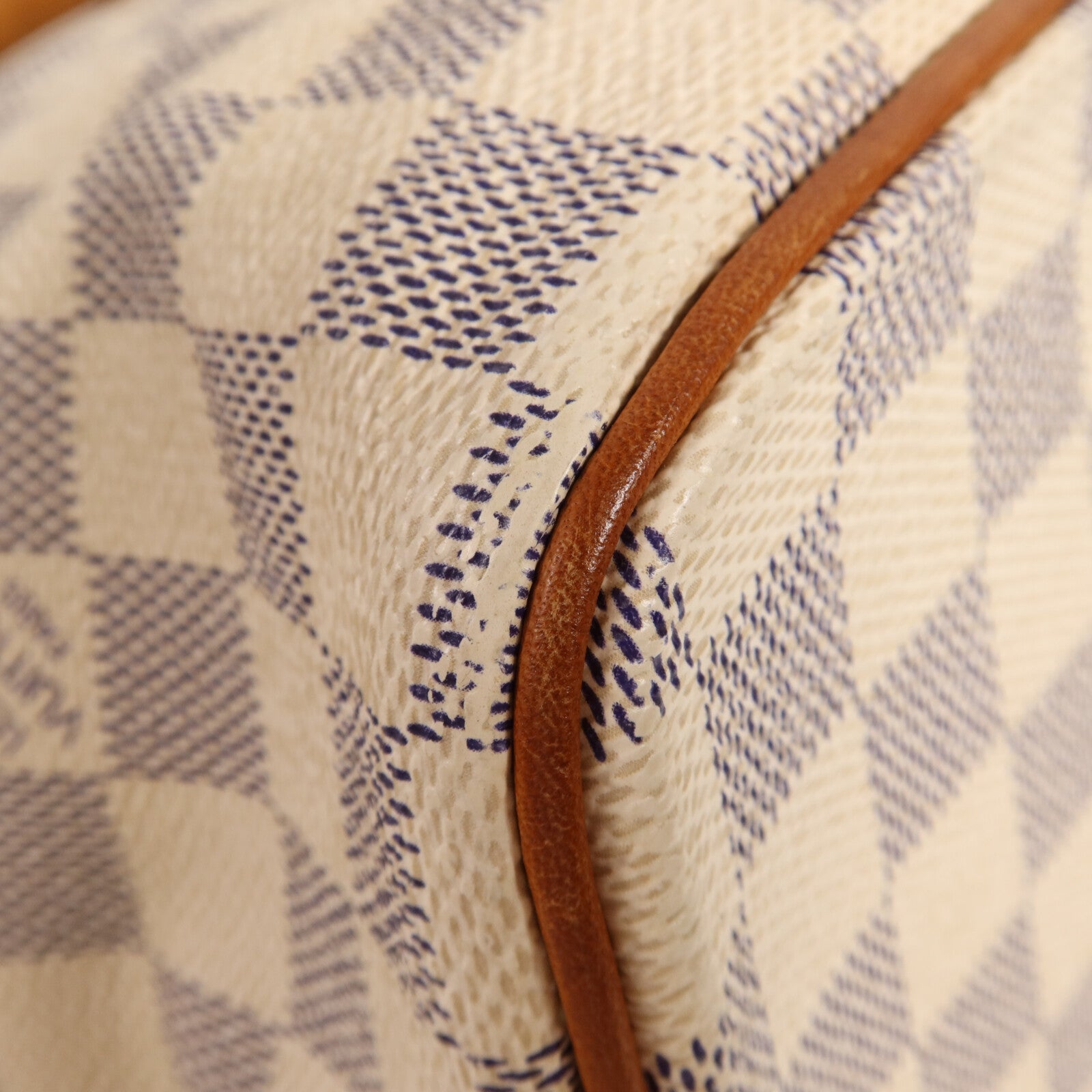 LOUIS VUITTON Damier Azur Saleya MM金扣手挽袋