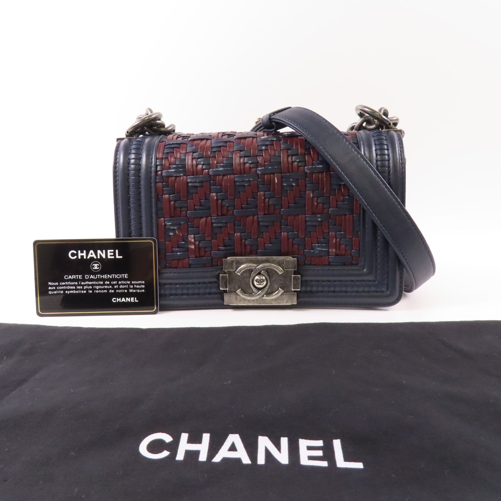 CHANEL 【激減優惠】皮革Boy 20鏈帶肩背袋
