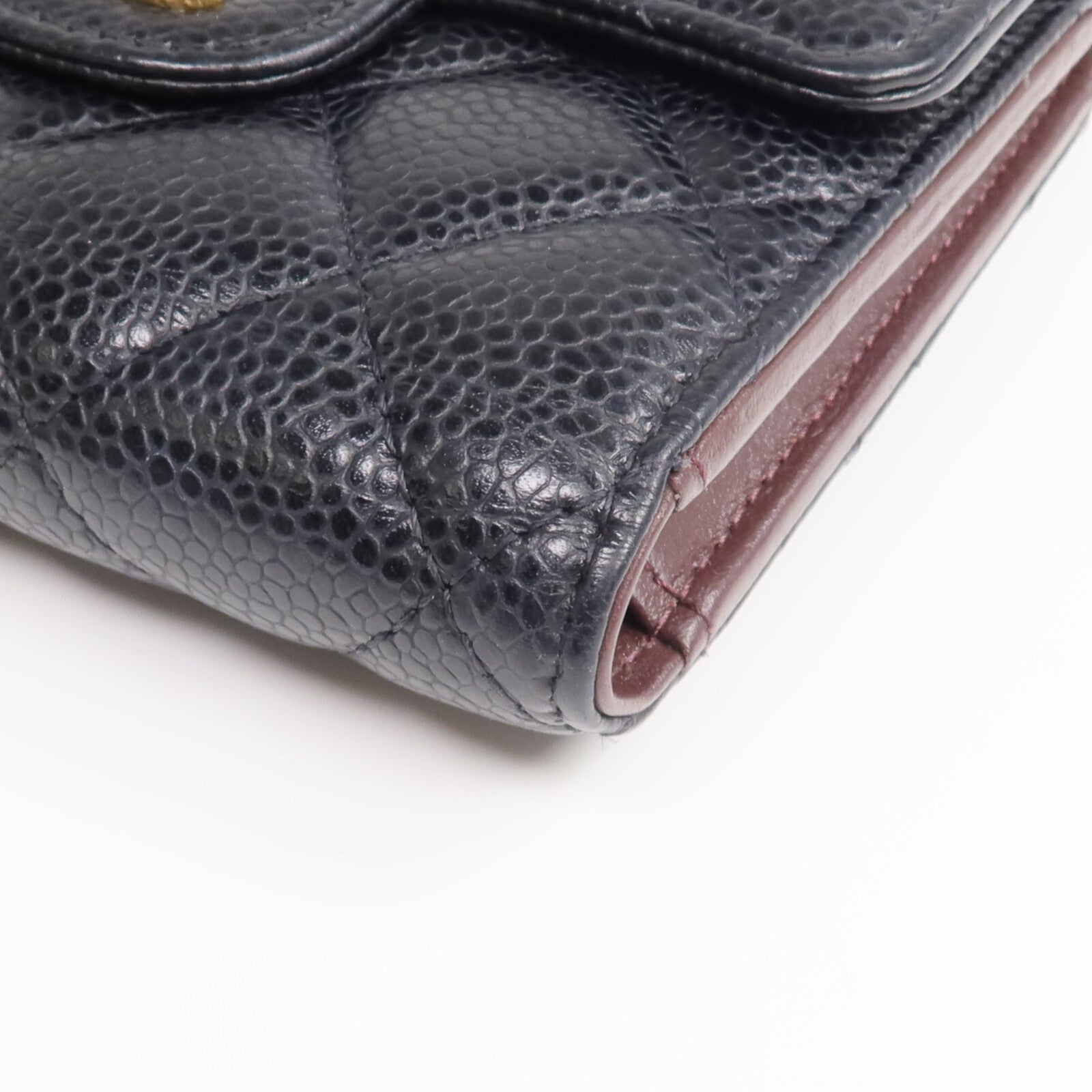 CHANEL 牛皮皮革Wallet金扣錢包