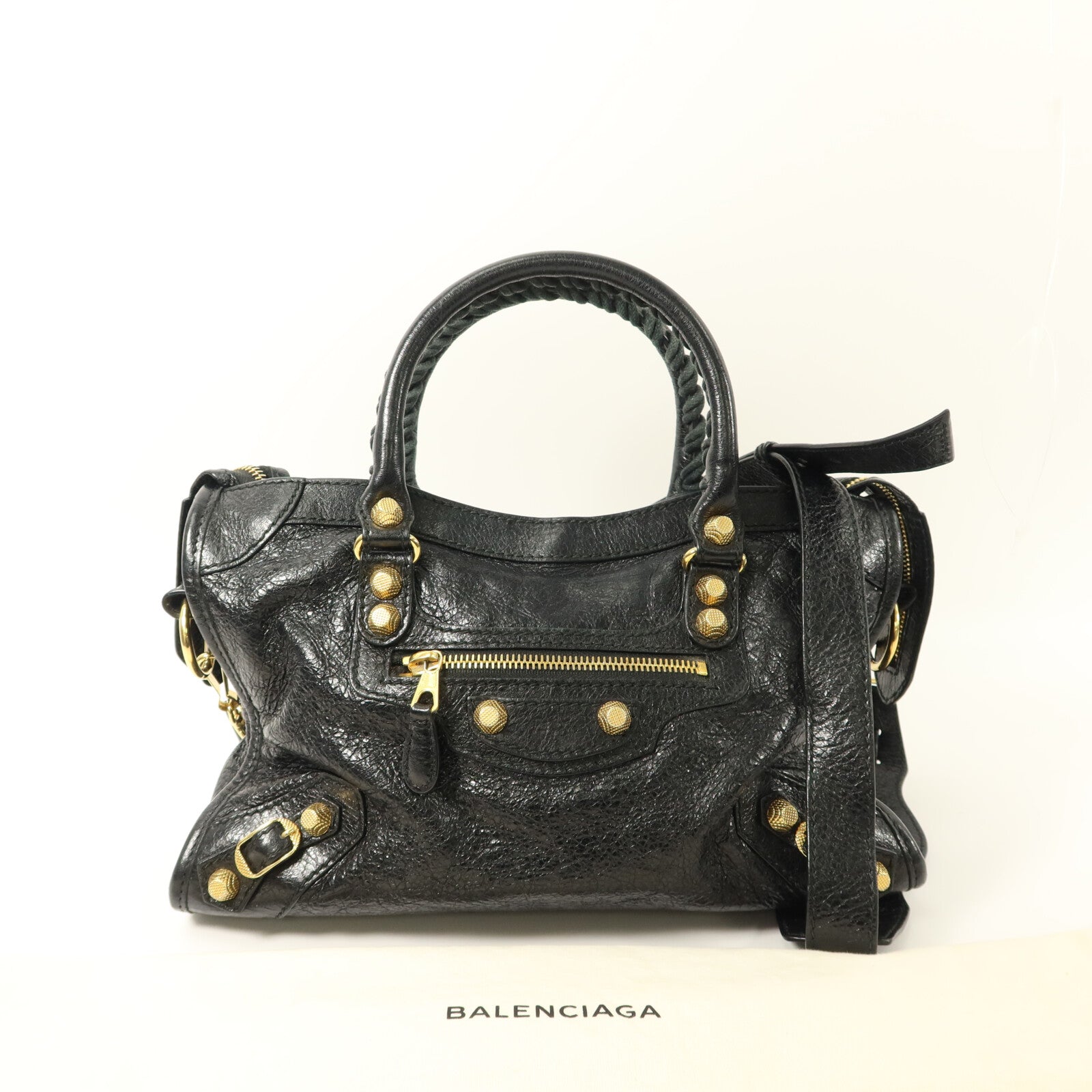 BALENCIAGA 牛皮皮革Le City Mini手挽肩背兩用袋