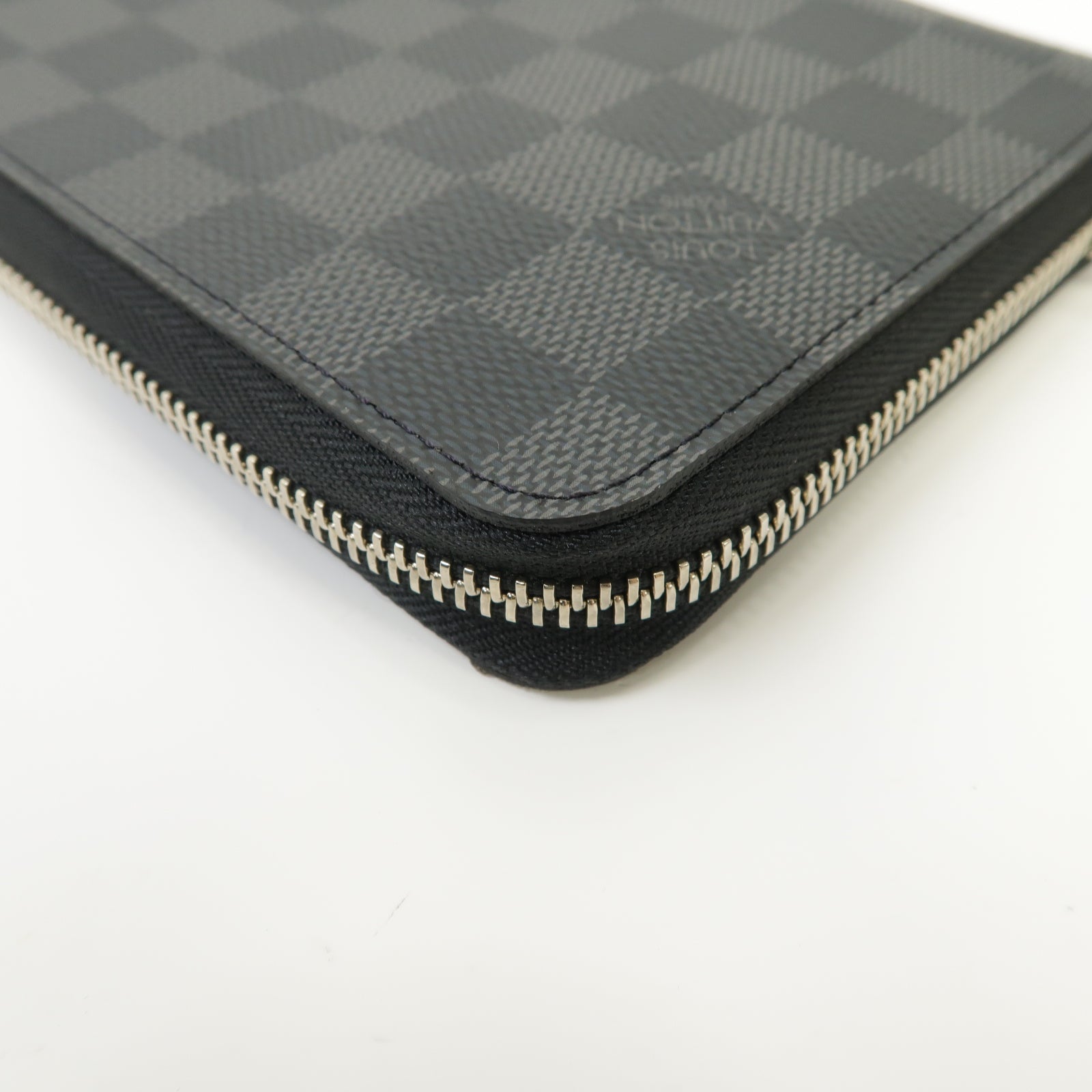 LOUIS VUITTON 【激減優惠】Damier Graphite Zippy Organizer Wallet銀扣長錢包黑色/灰色