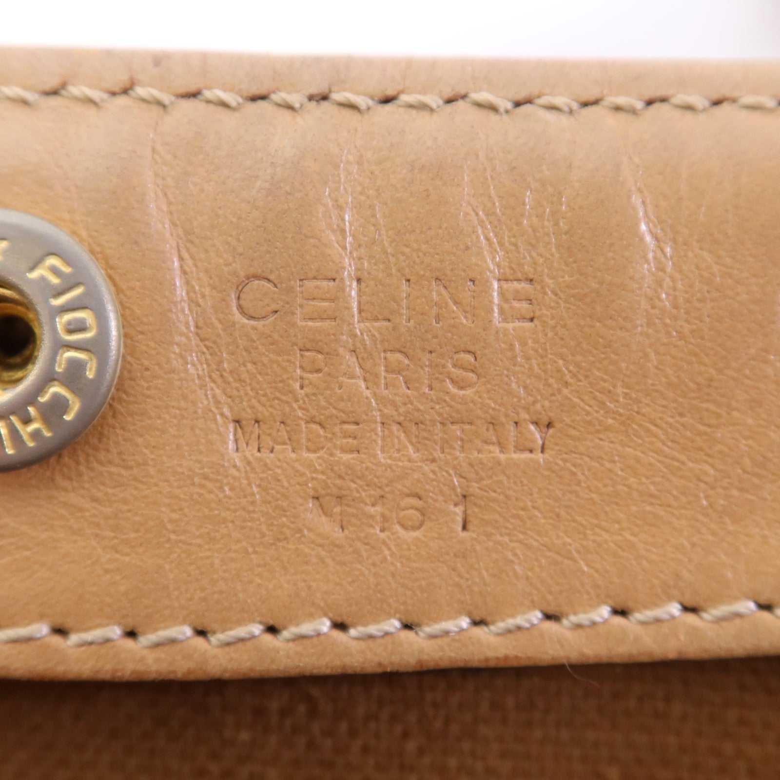 CELINE 塗層帆布Tote Bag金扣肩背袋