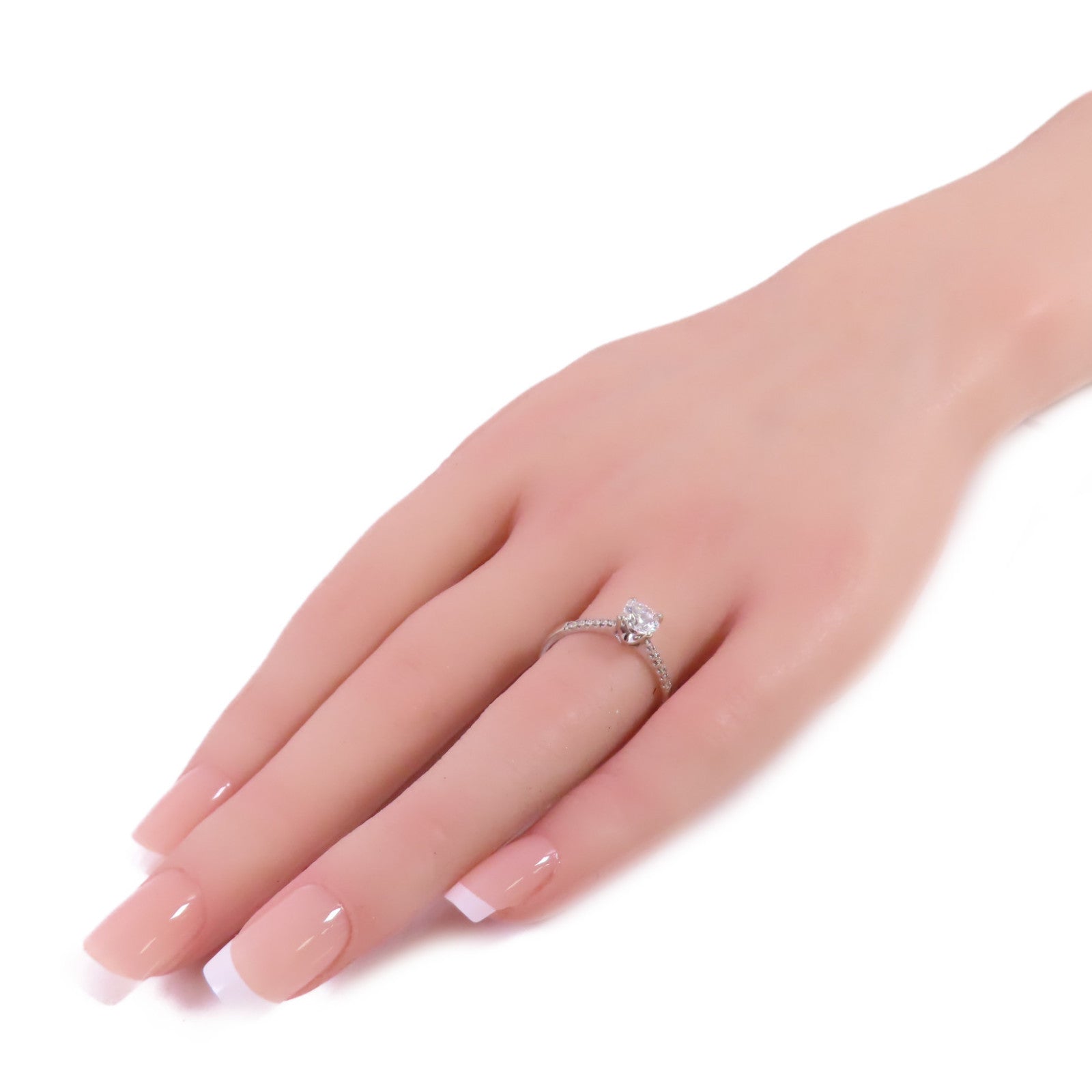 JEWELRY 18K白金/0.63ct鑽石Diamond Ring戒指US#8.25