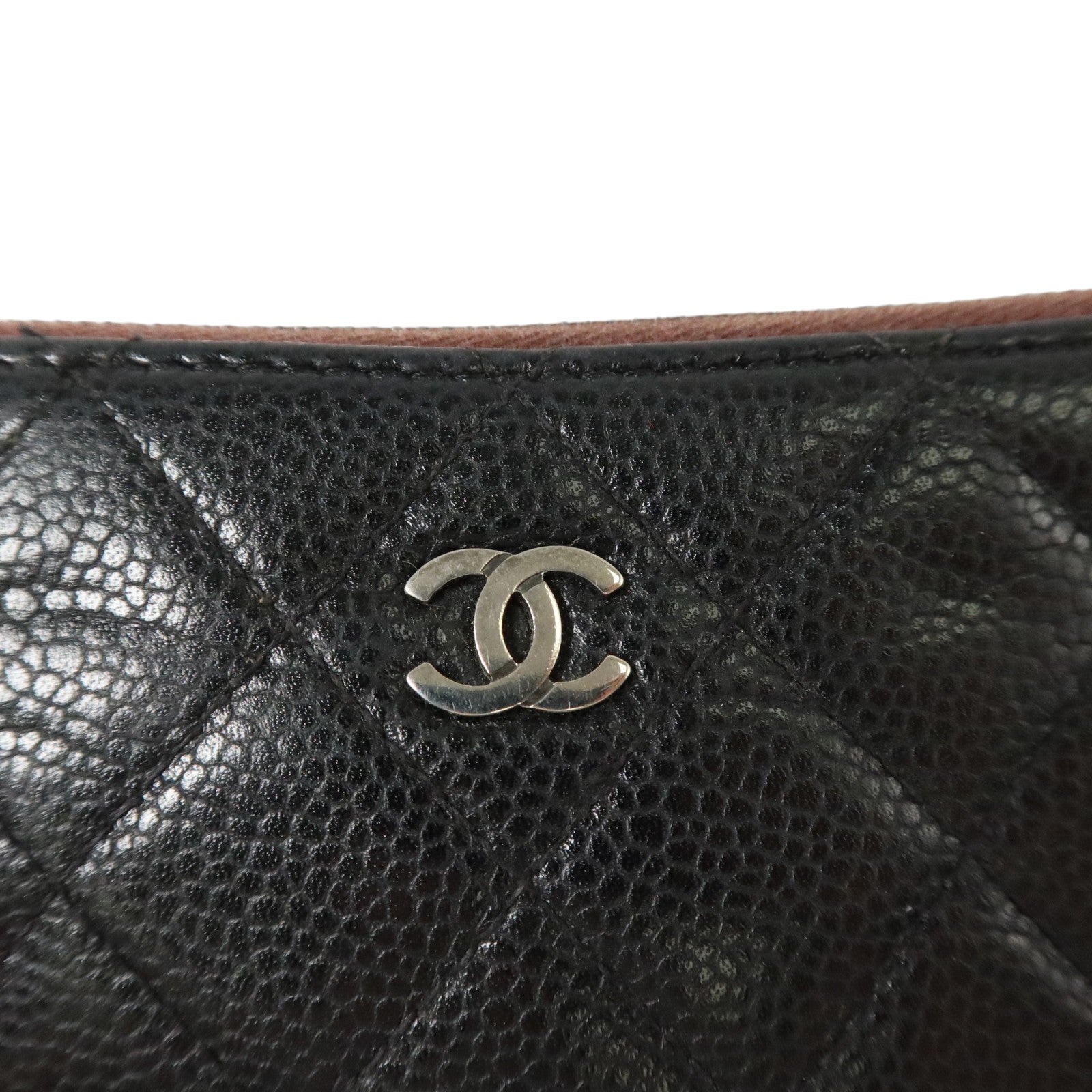 CHANEL 牛皮皮革Classic Mini Zipped Pouch銀扣手拿包