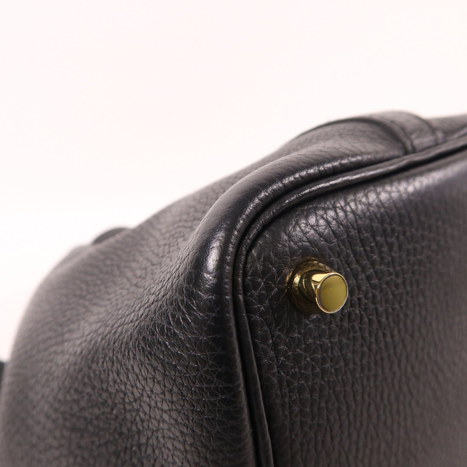 HERMES Clemence皮革Picotin PM金扣手挽袋89 Noir