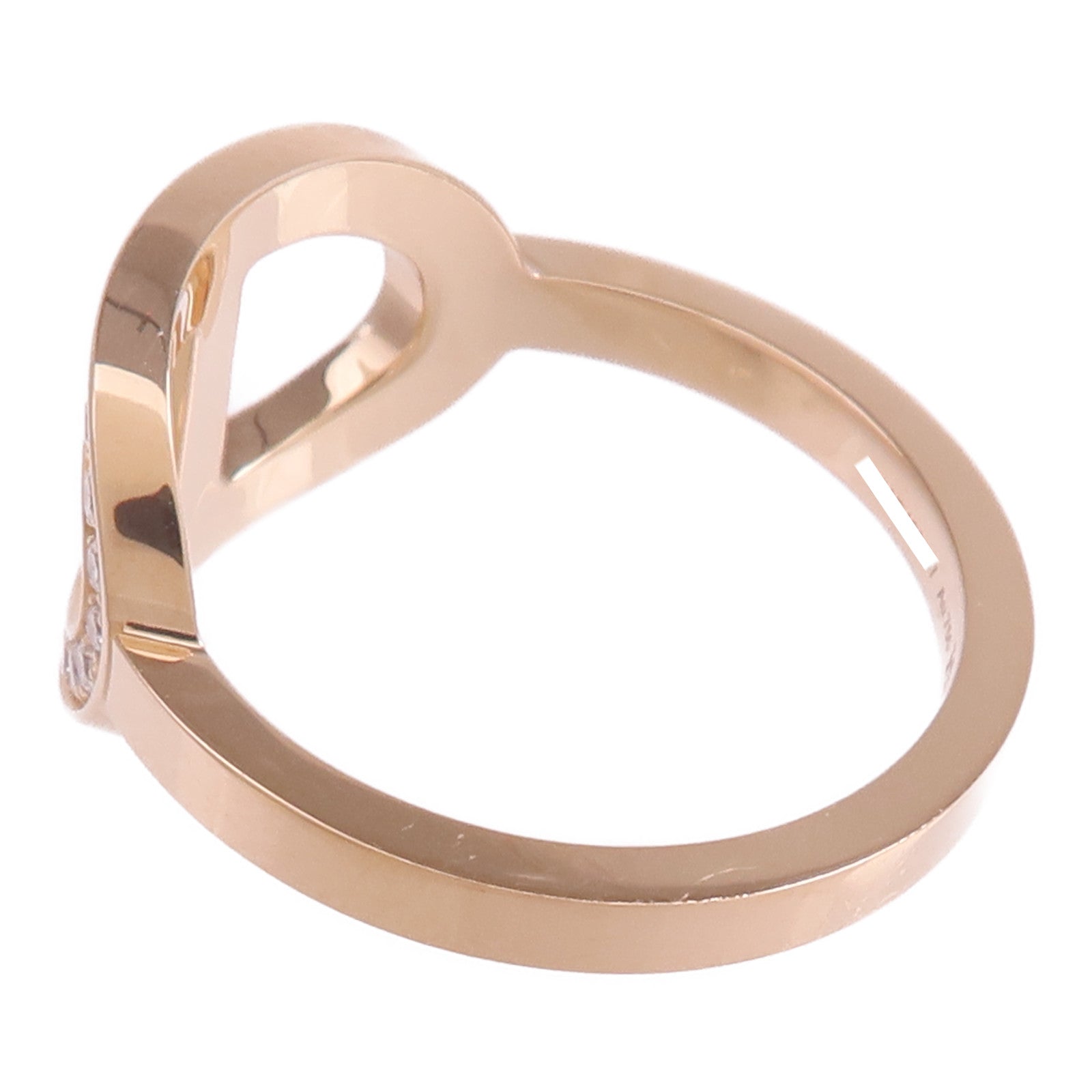HERMES 18K玫瑰金H Bague Dancre Ring鑽石戒指