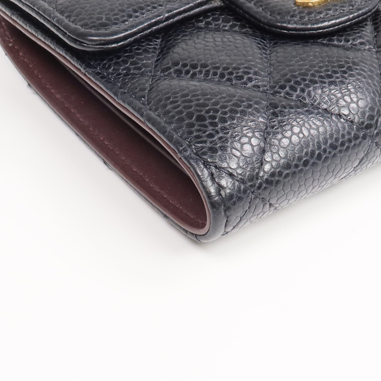 CHANEL 牛皮皮革Wallet金扣錢包