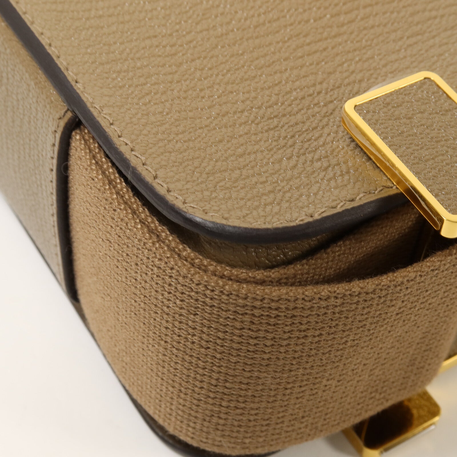 HERMES Chevre皮革Geta肩背袋Etoupe