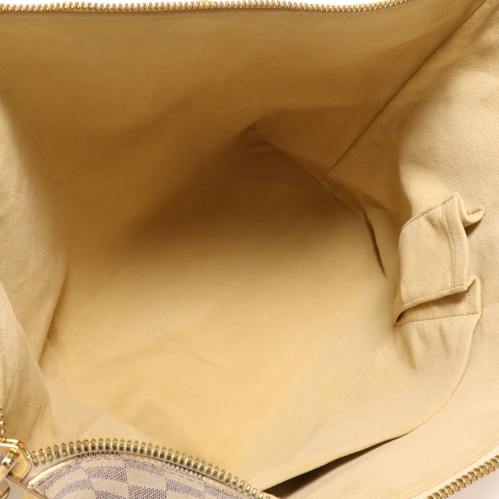 LOUIS VUITTON Damier Azur Saleya MM金扣手挽袋