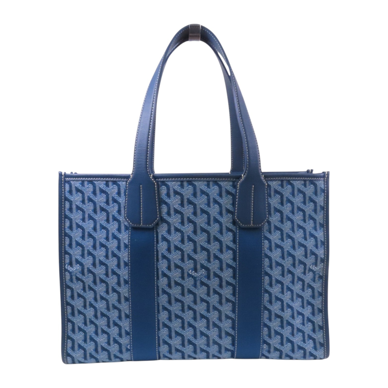 GOYARD 【激減優惠】牛皮皮革/帆布Cabas Villette Jacquard PM肩背袋