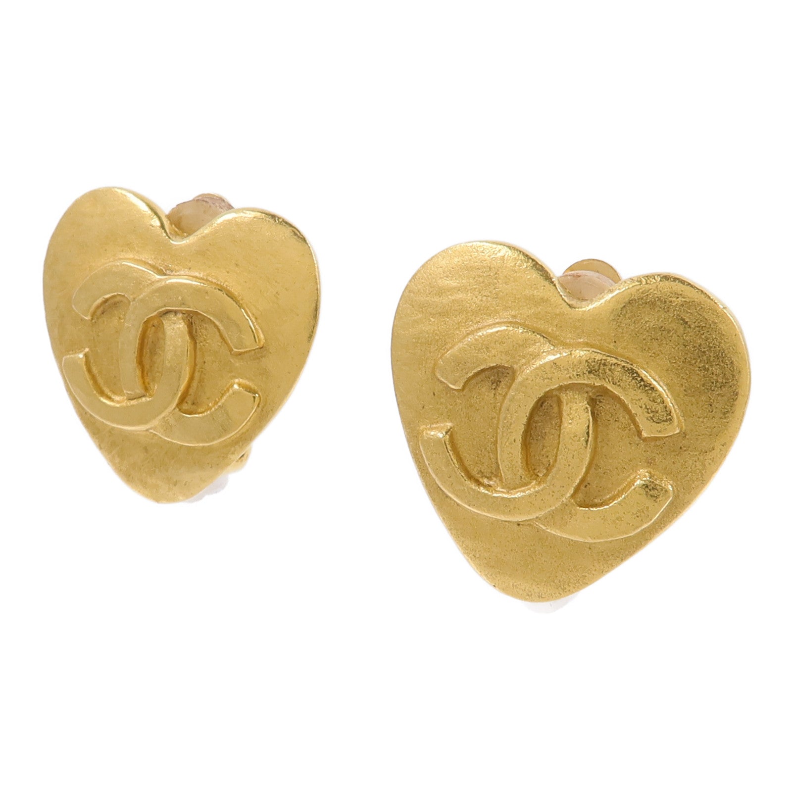 CHANEL 金屬Vintage Heart Clip On Earrings耳環