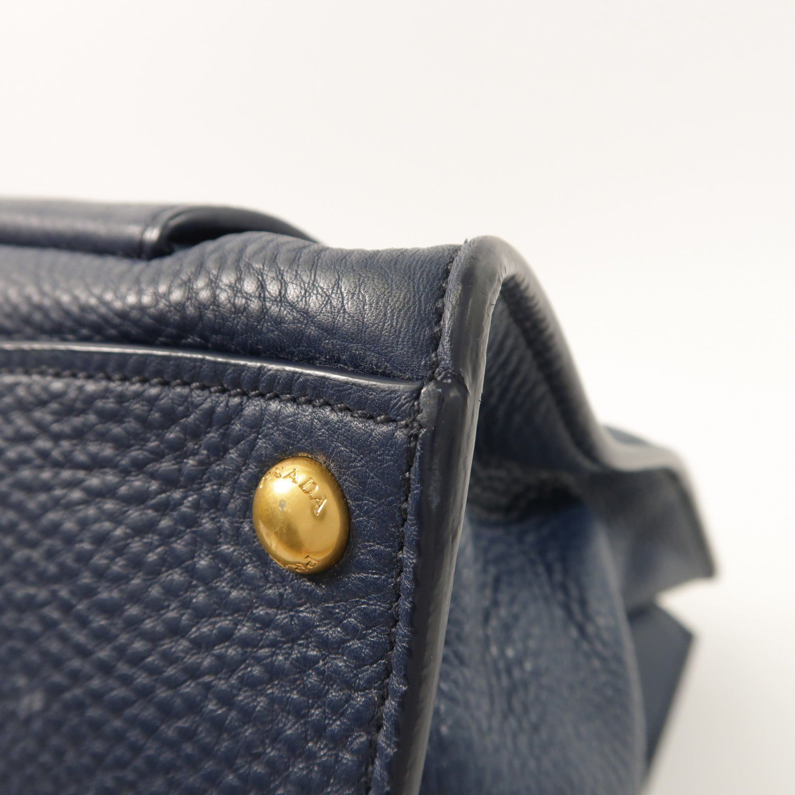 PRADA 牛皮皮革2 Way Shoulder金扣手挽肩背兩用袋