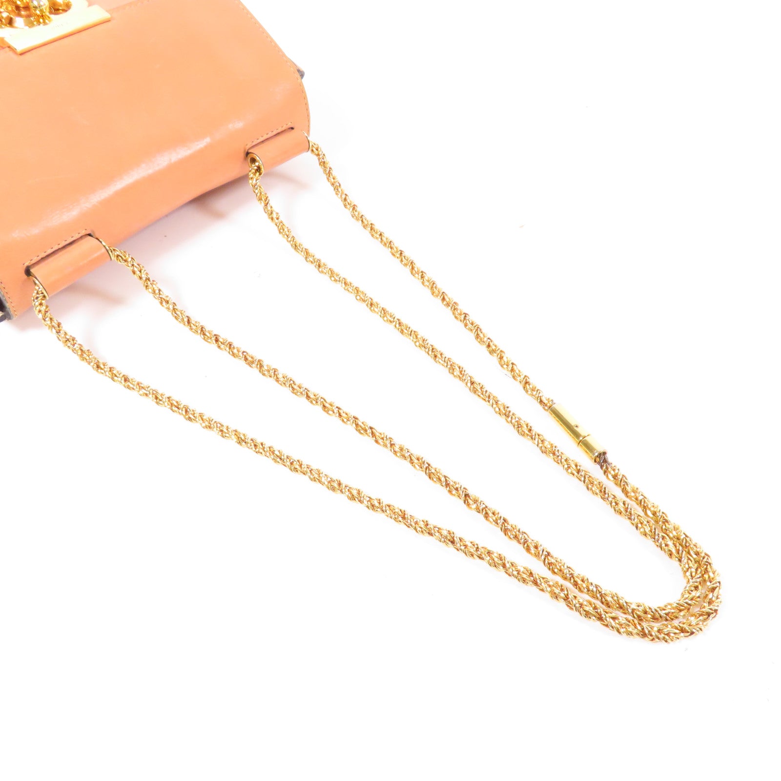 Chloe 牛皮皮革Shoulder Bag金扣肩背袋