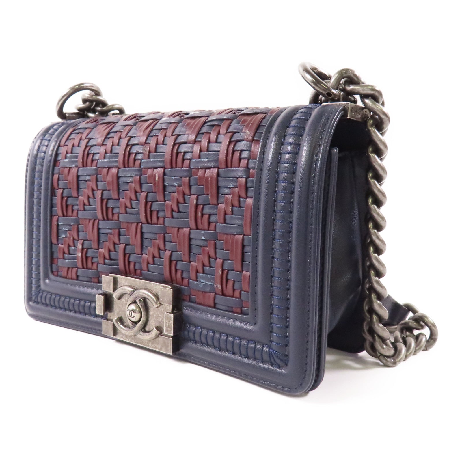 CHANEL 【激減優惠】皮革Boy 20鏈帶肩背袋