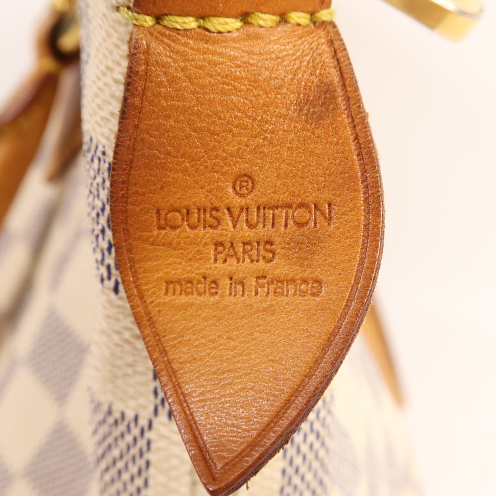 LOUIS VUITTON Damier Azur Saleya MM金扣手挽袋