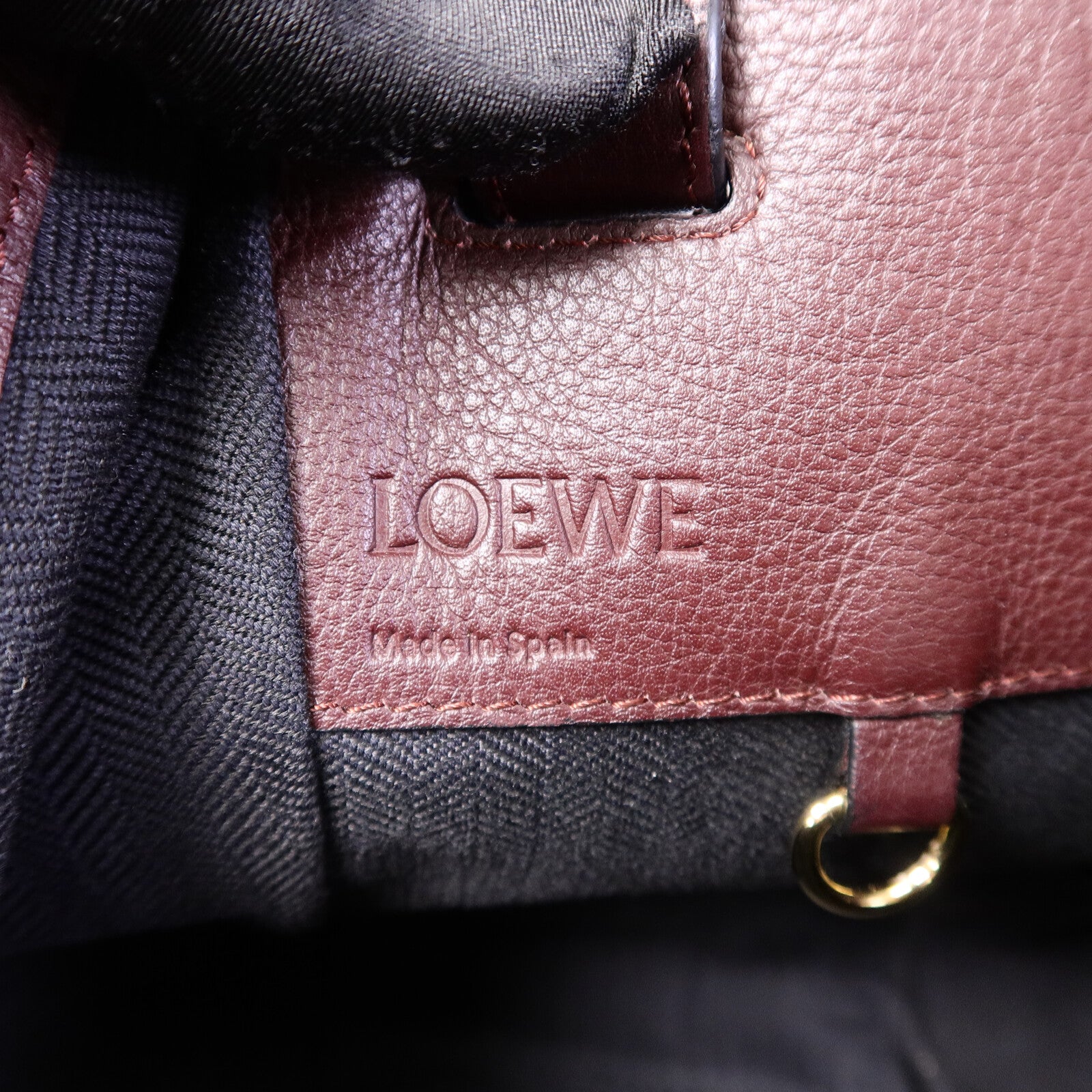 LOEWE 牛皮皮革Hammock手挽肩背兩用袋