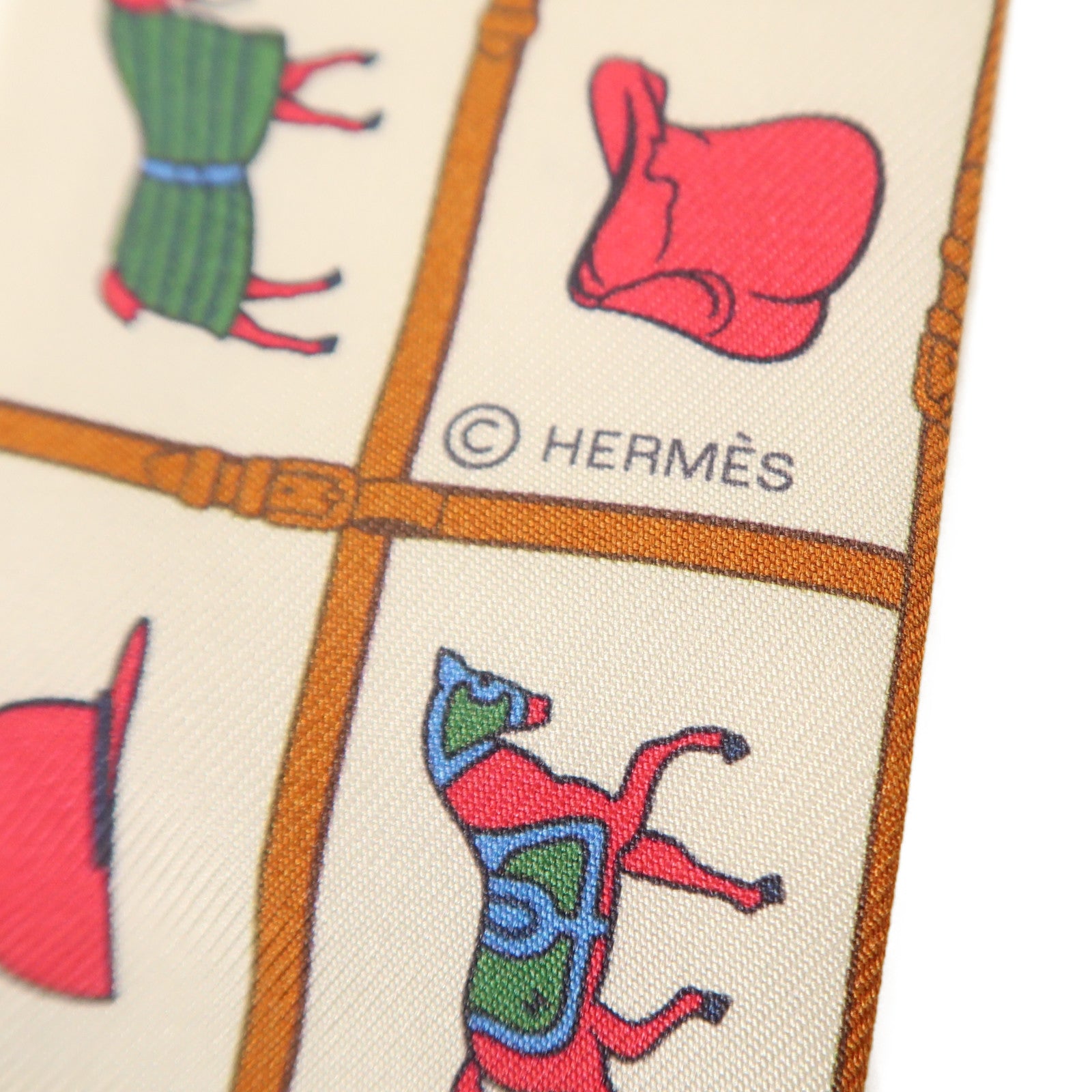 HERMES 絲質Twilly絲巾