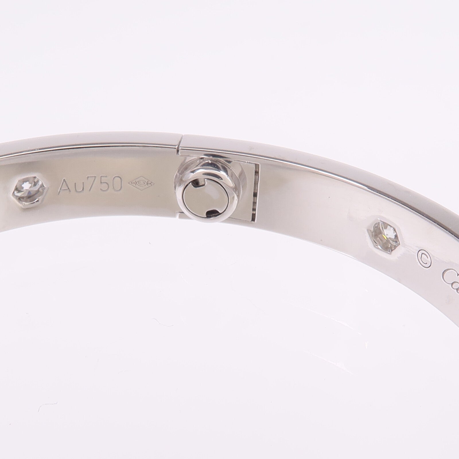 CARTIER 【激減優惠】18K白金Love Bracelet鑽石手鐲Cartier#16