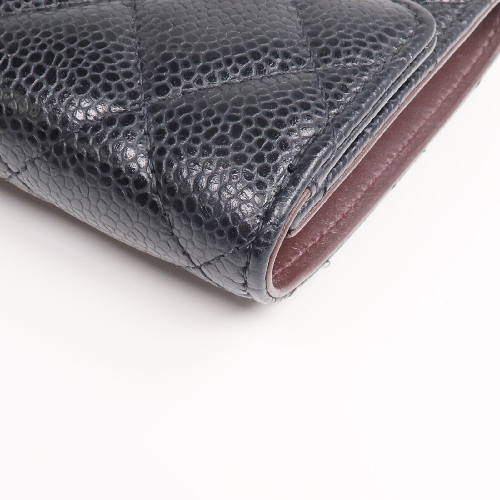 CHANEL 牛皮皮革Wallet金扣錢包
