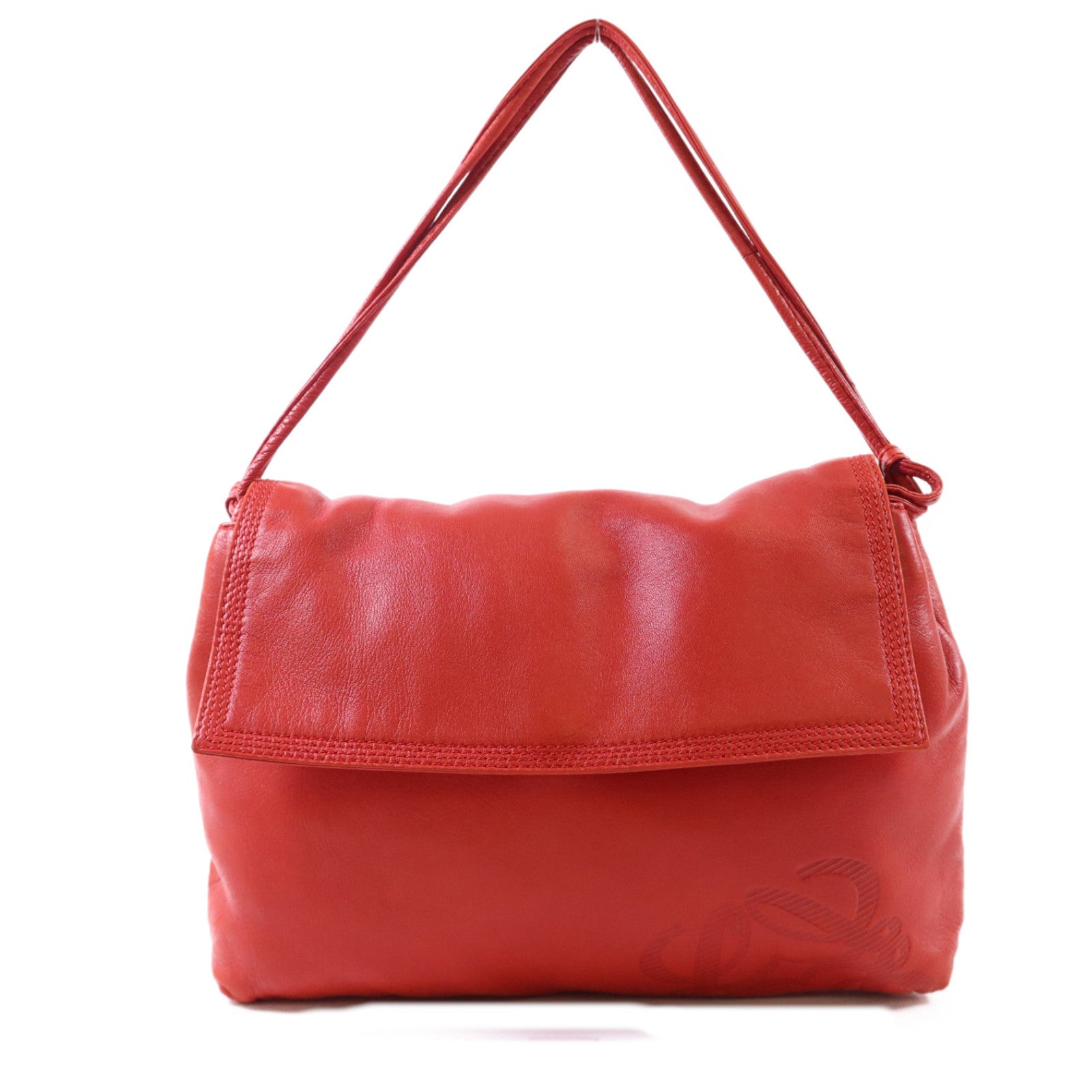 LOEWE 羊皮皮革Shoulder Bag金扣手挽袋