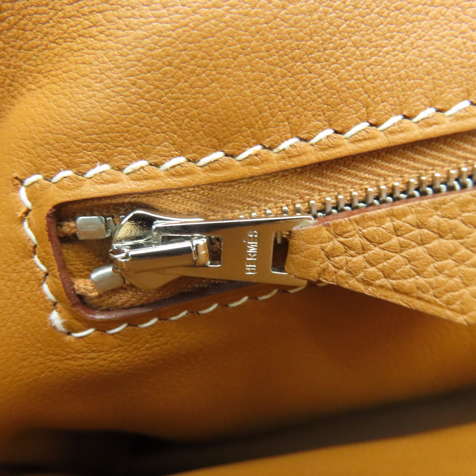HERMES Togo皮革24/24 29CM銀扣手挽肩背兩用袋Gold啡色