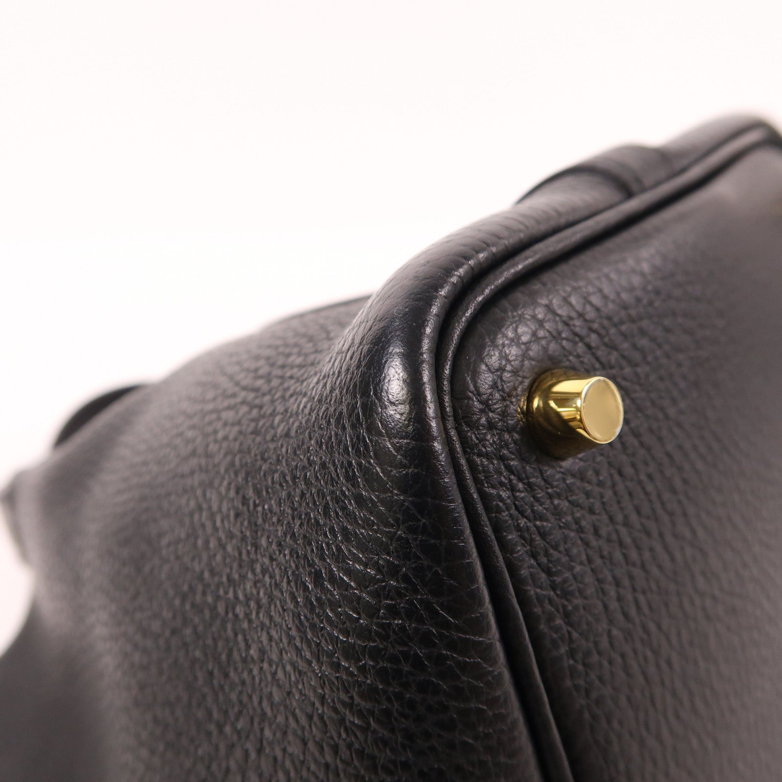 HERMES Clemence皮革Picotin PM金扣手挽袋89 Noir