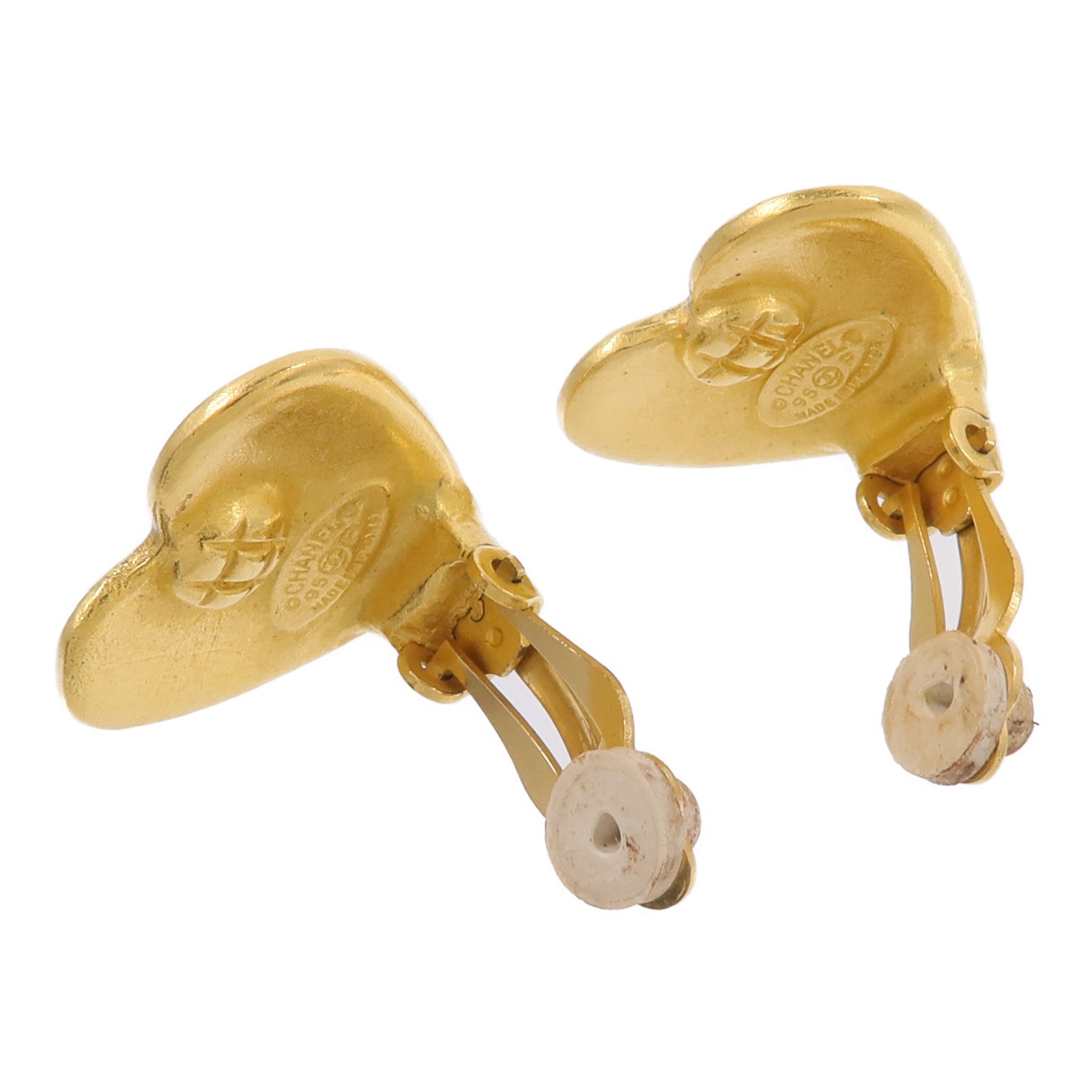 CHANEL 金屬Vintage Heart Clip On Earrings耳環