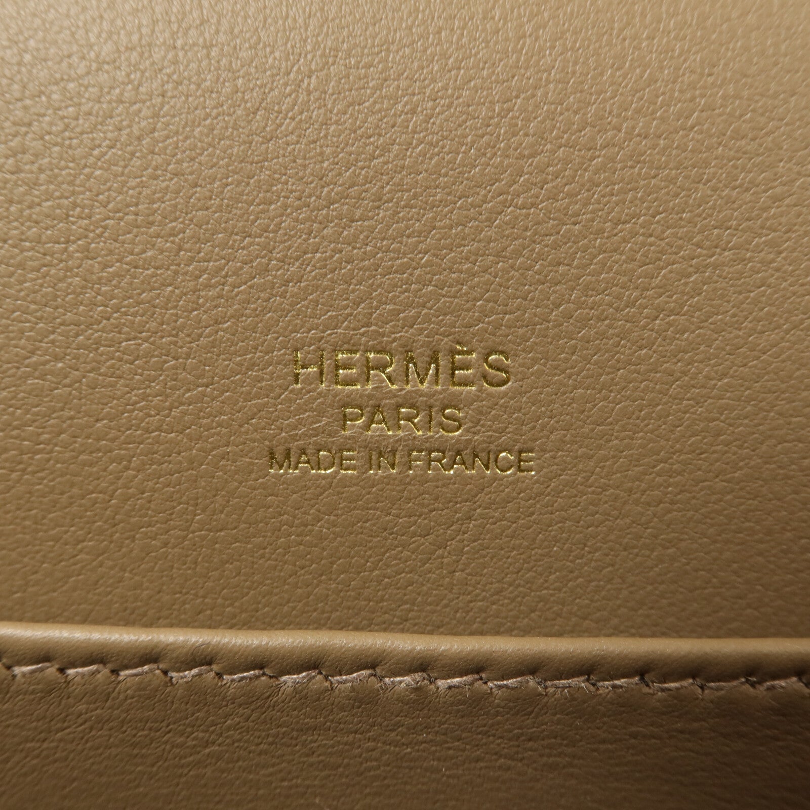 HERMES Chevre皮革Geta肩背袋Etoupe