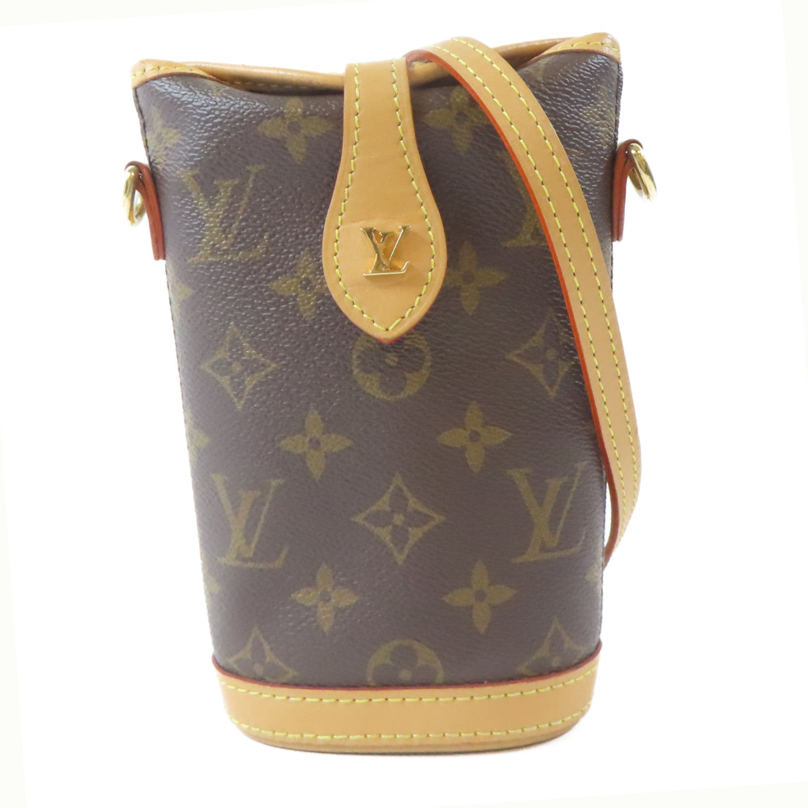 LOUIS VUITTON 【激減優惠】Monogram Fold Me Pouch金扣肩背袋啡色