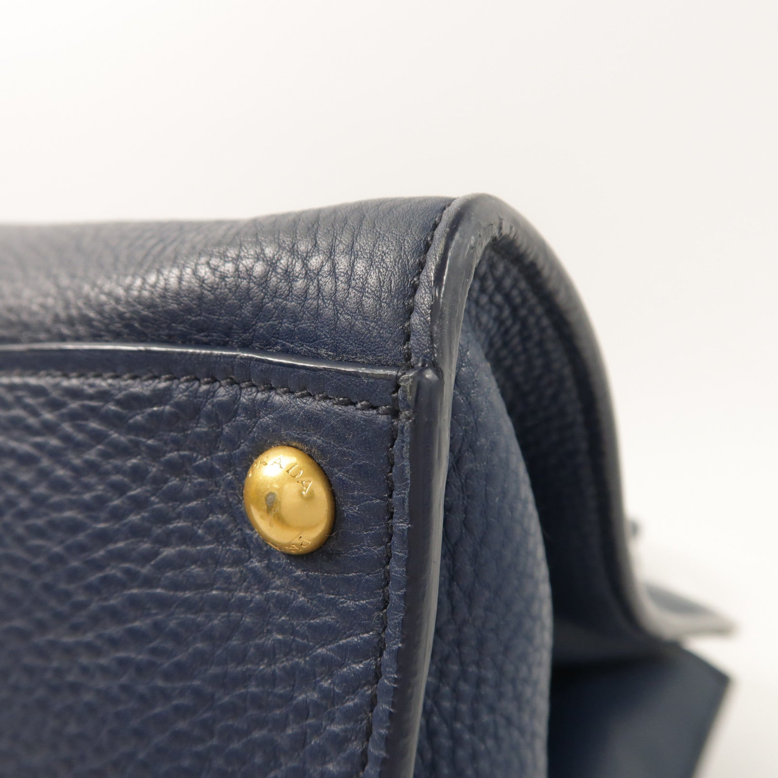 PRADA 牛皮皮革2 Way Shoulder金扣手挽肩背兩用袋