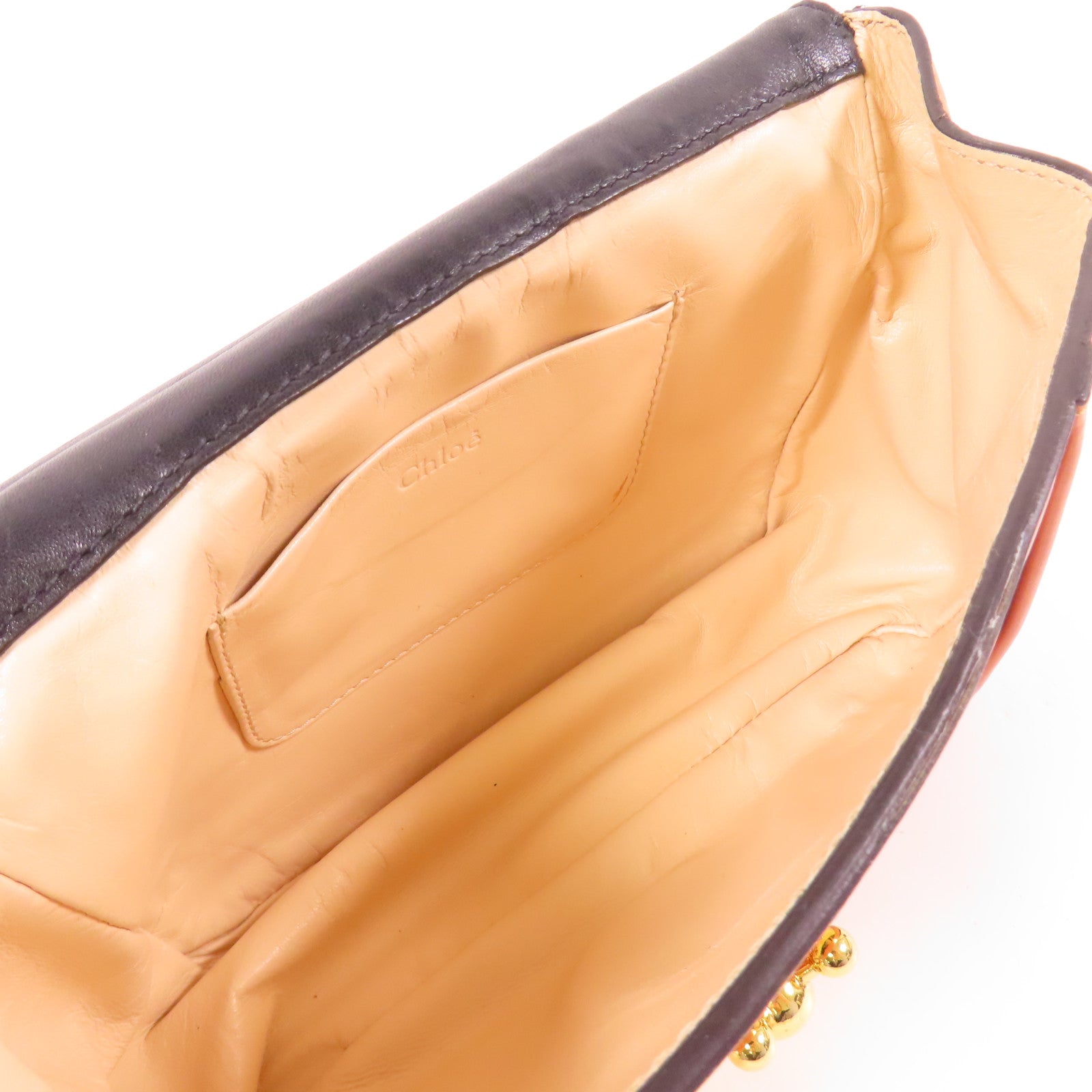 Chloe 牛皮皮革Shoulder Bag金扣肩背袋