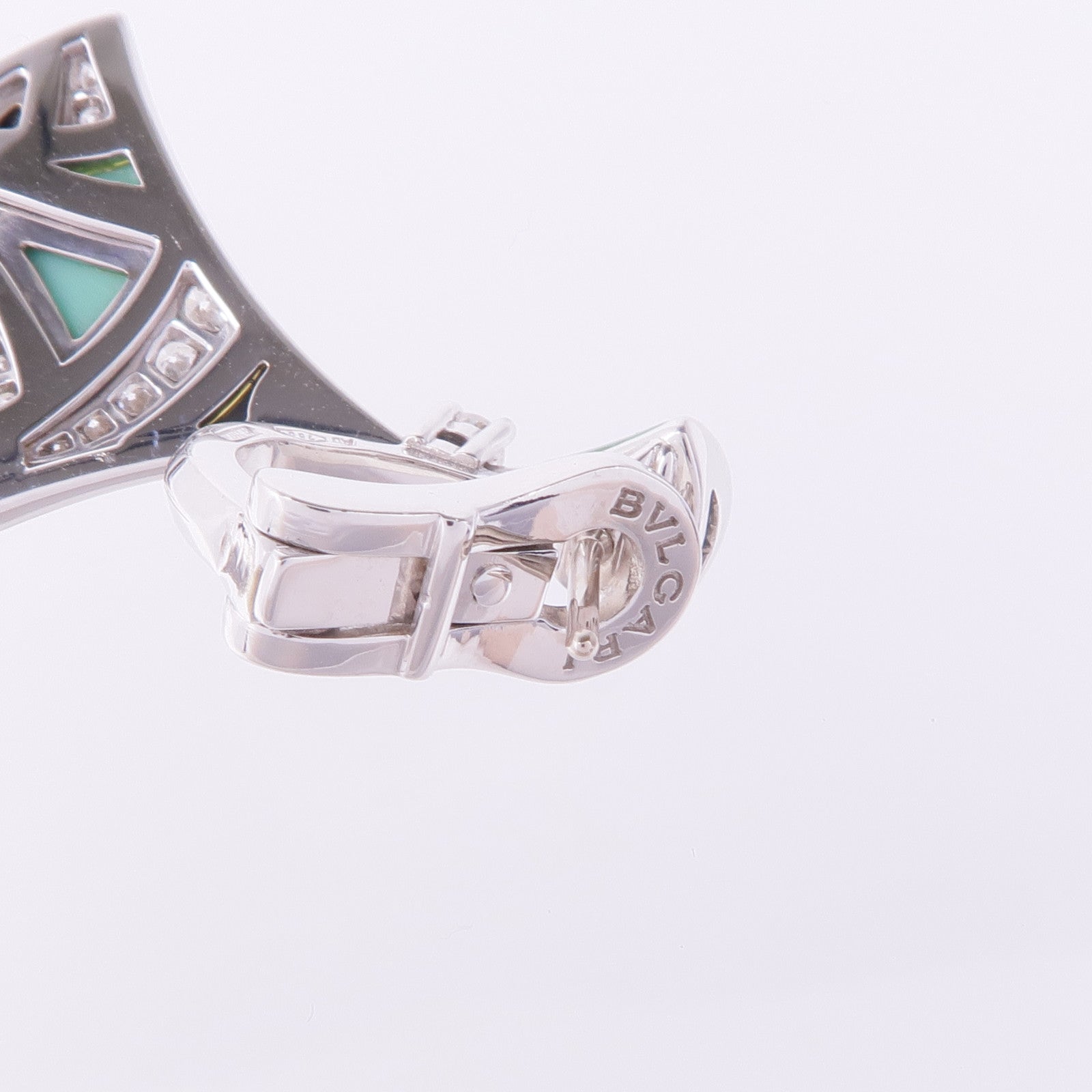 BVLGARI 18K白金Divas Dream Turquoise/Onyx鑽石耳環