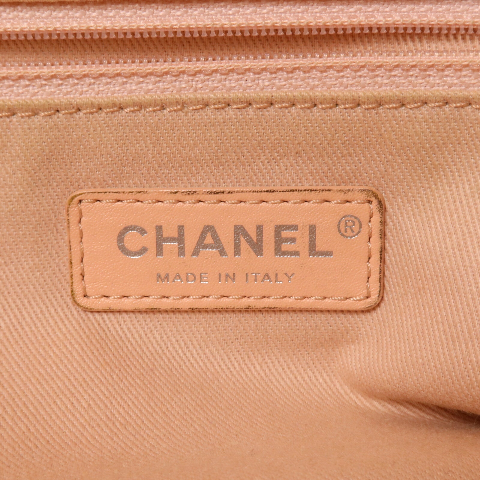 CHANEL 帆布Co Co Mark Tote Bag鏈帶手挽肩背兩用袋