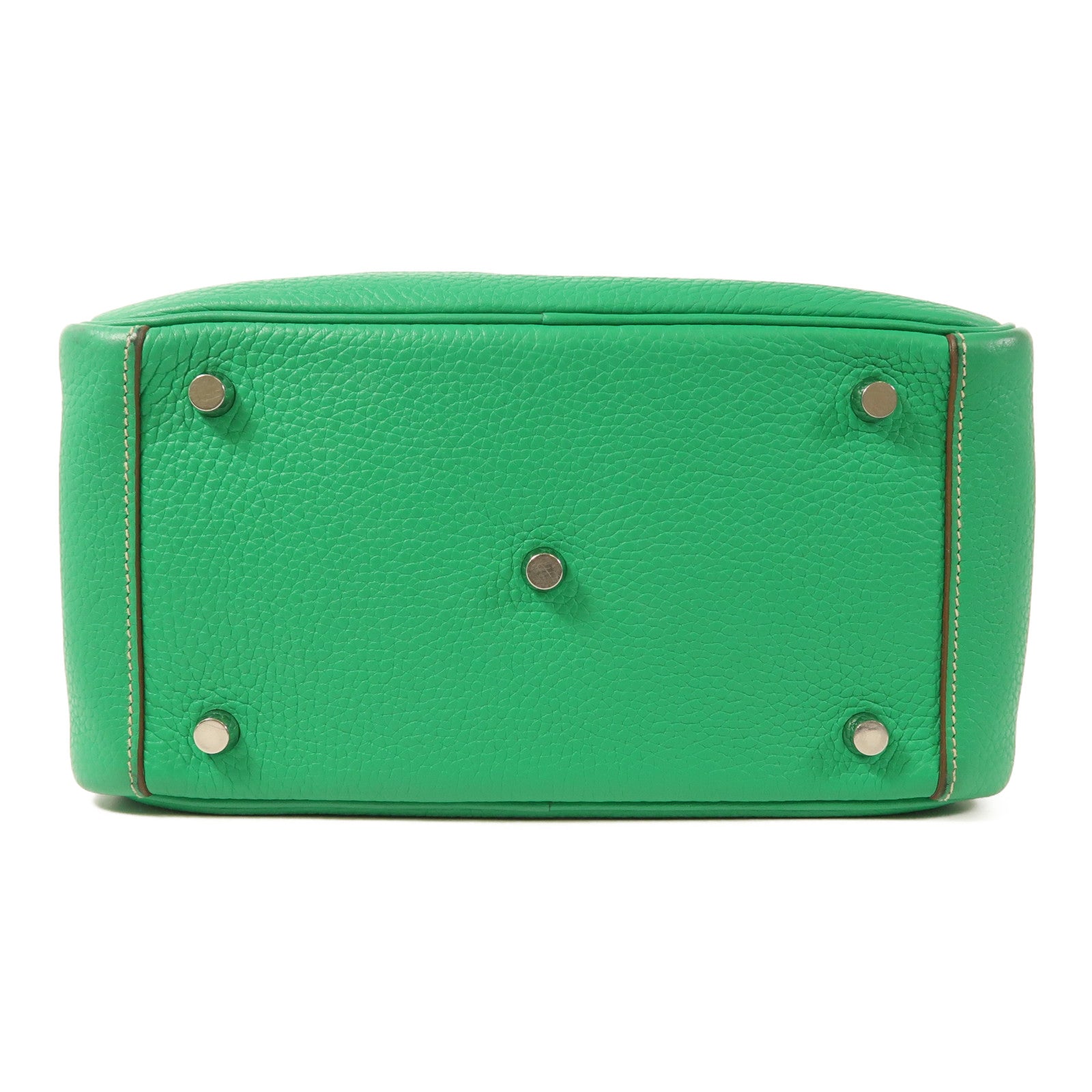 HERMES PHW Lindy 26 2 Way Shoulder Bag Handbag Clemence Leather Menthe