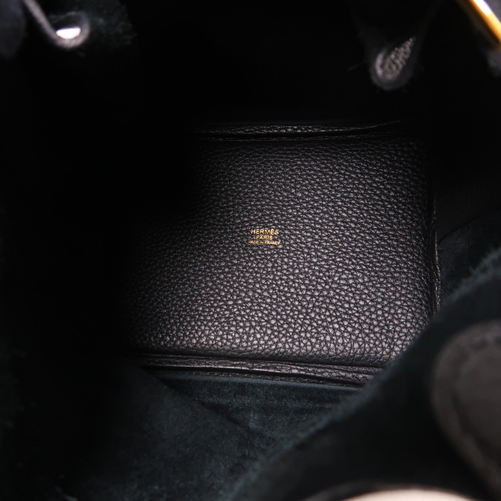 HERMES Clemence皮革Picotin PM金扣手挽袋89 Noir