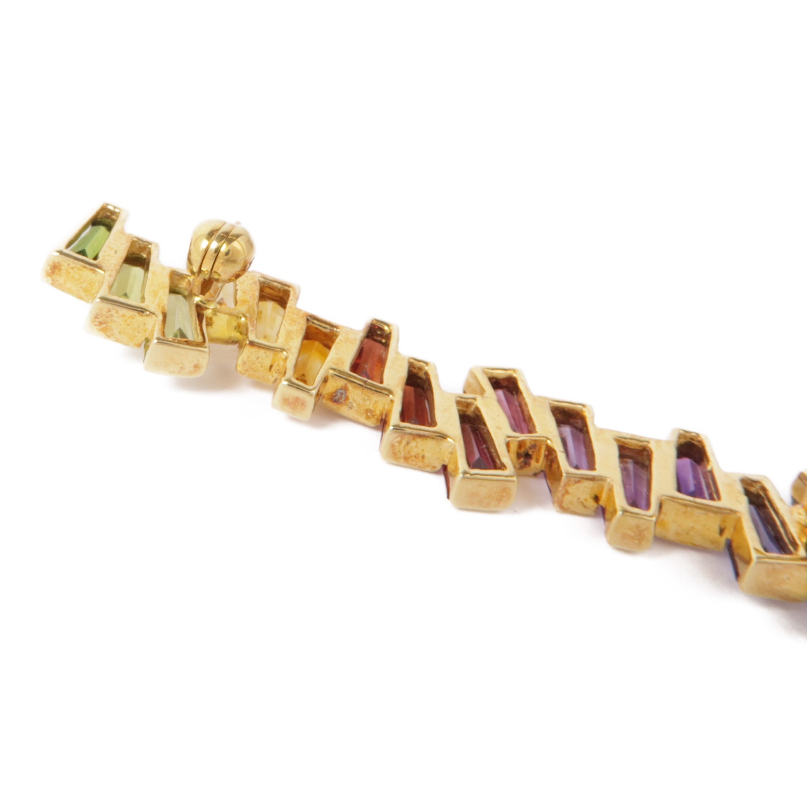 JEWELRY Color Stone Brooch 18K Yellow Gold