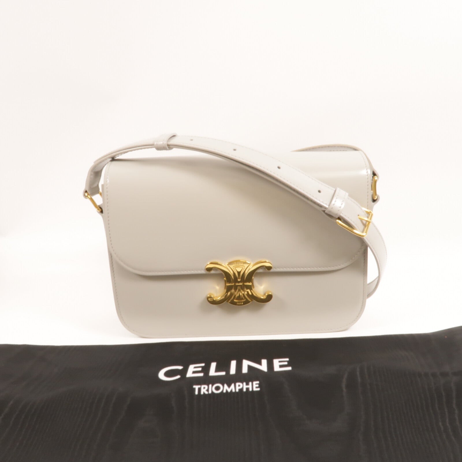 CELINE 牛皮皮革Classique Triomphe Medium肩背袋