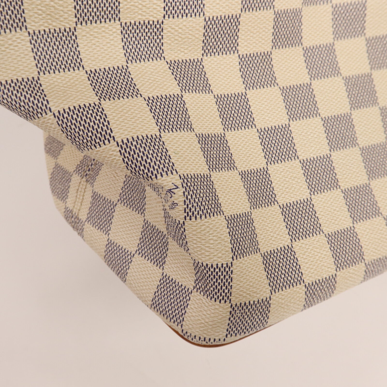 LOUIS VUITTON Damier Azur Saleya MM金扣手挽袋