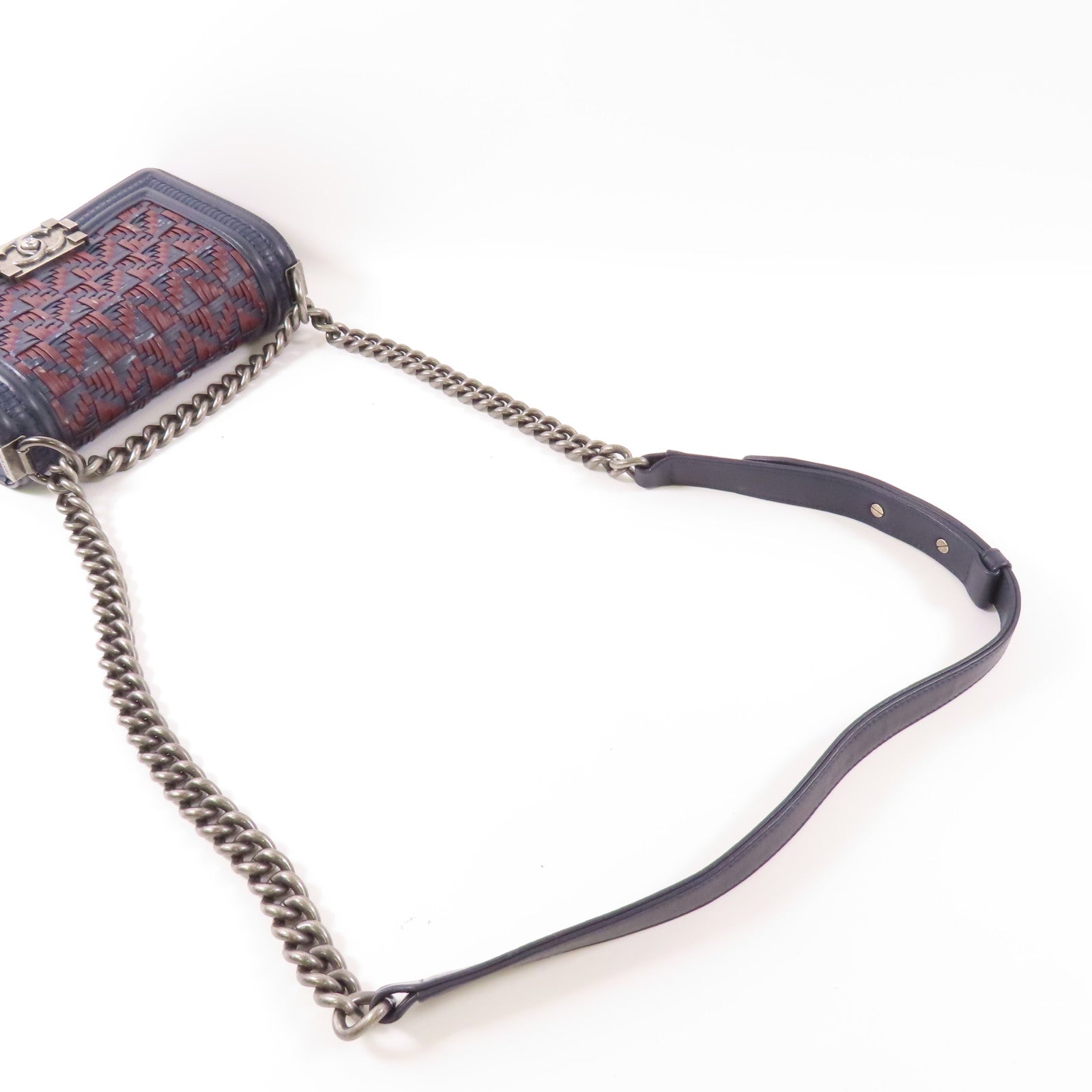 CHANEL 皮革Boy 20鏈帶肩背袋