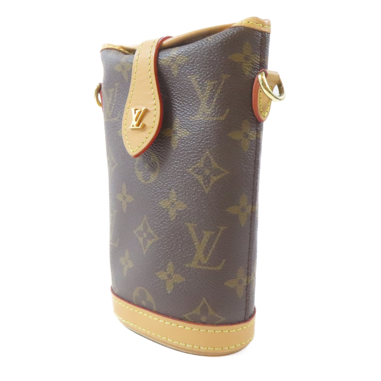 LOUIS VUITTON 【激減優惠】Monogram Fold Me Pouch金扣肩背袋啡色