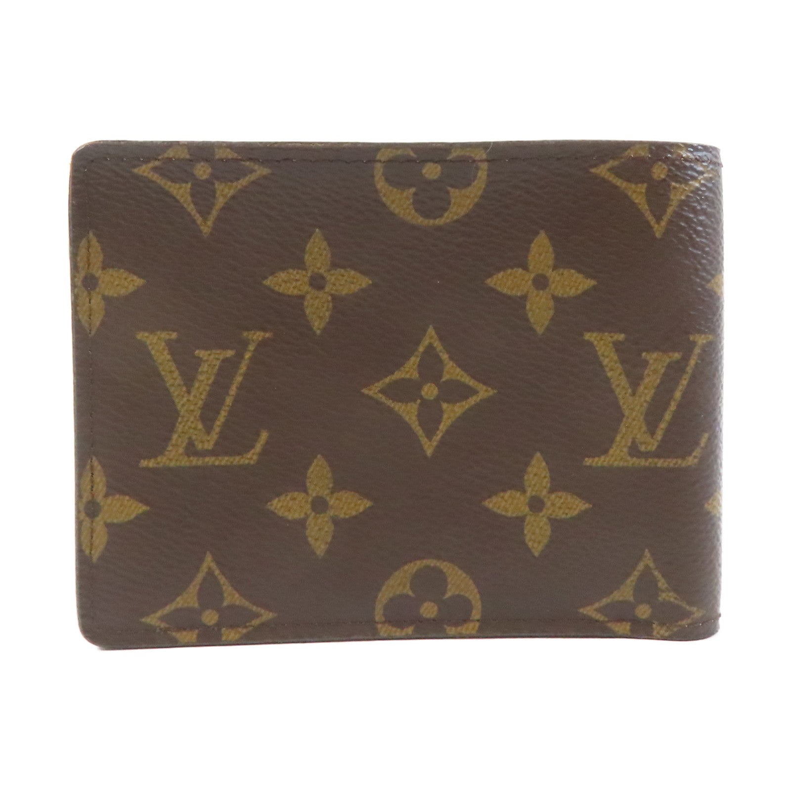 LOUIS VUITTON Monogram Multiple Wallet銀包啡色