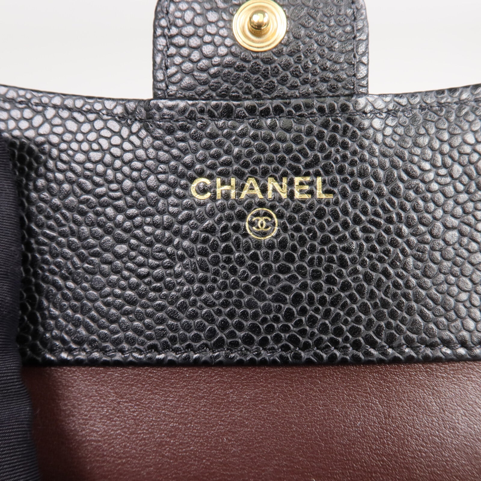 CHANEL 牛皮皮革Wallet金扣錢包