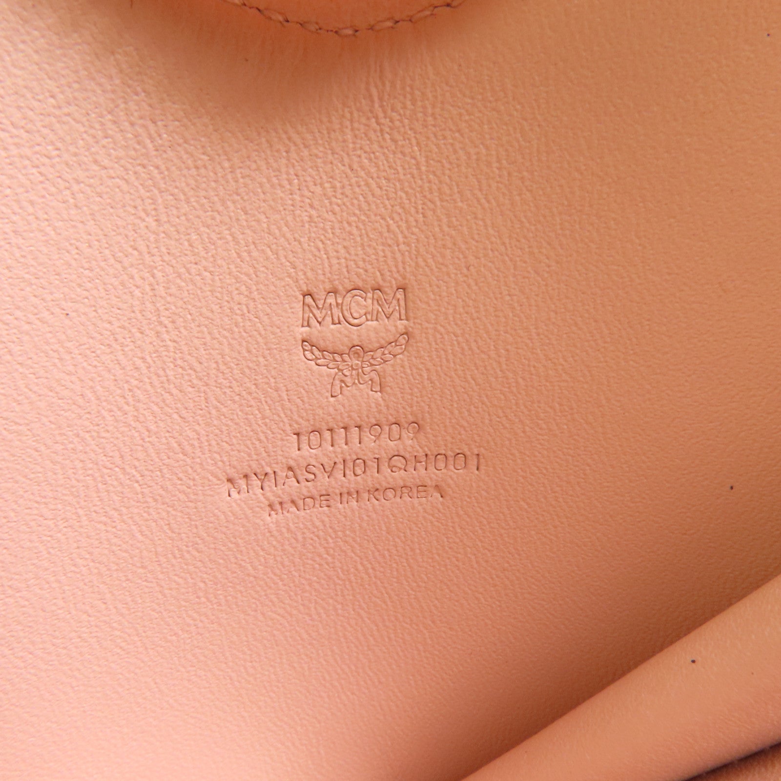 MCM 塗層帆布Pink Heart Coin Case金扣零錢包