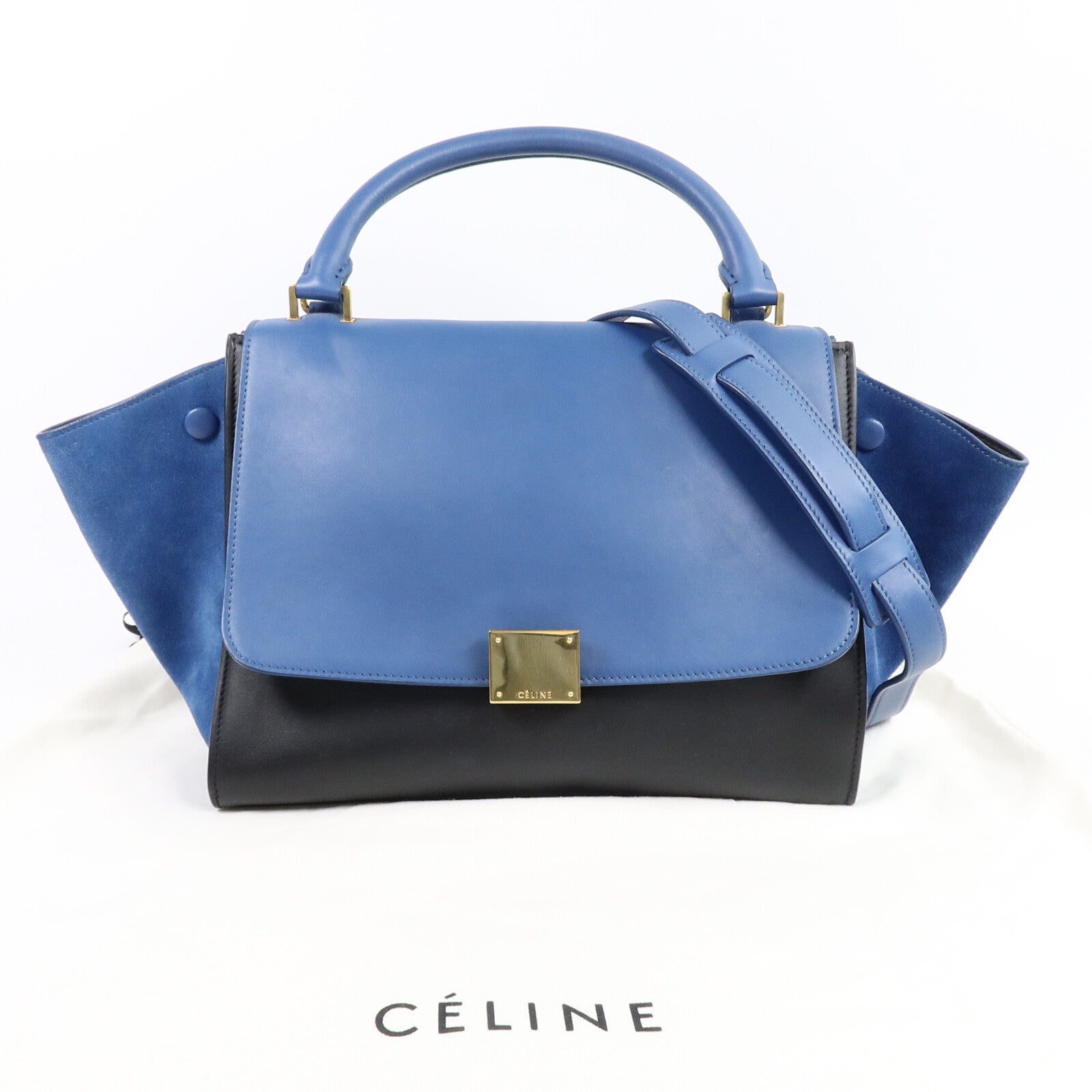 CELINE 牛皮皮革Trapeze Small手挽肩背兩用袋