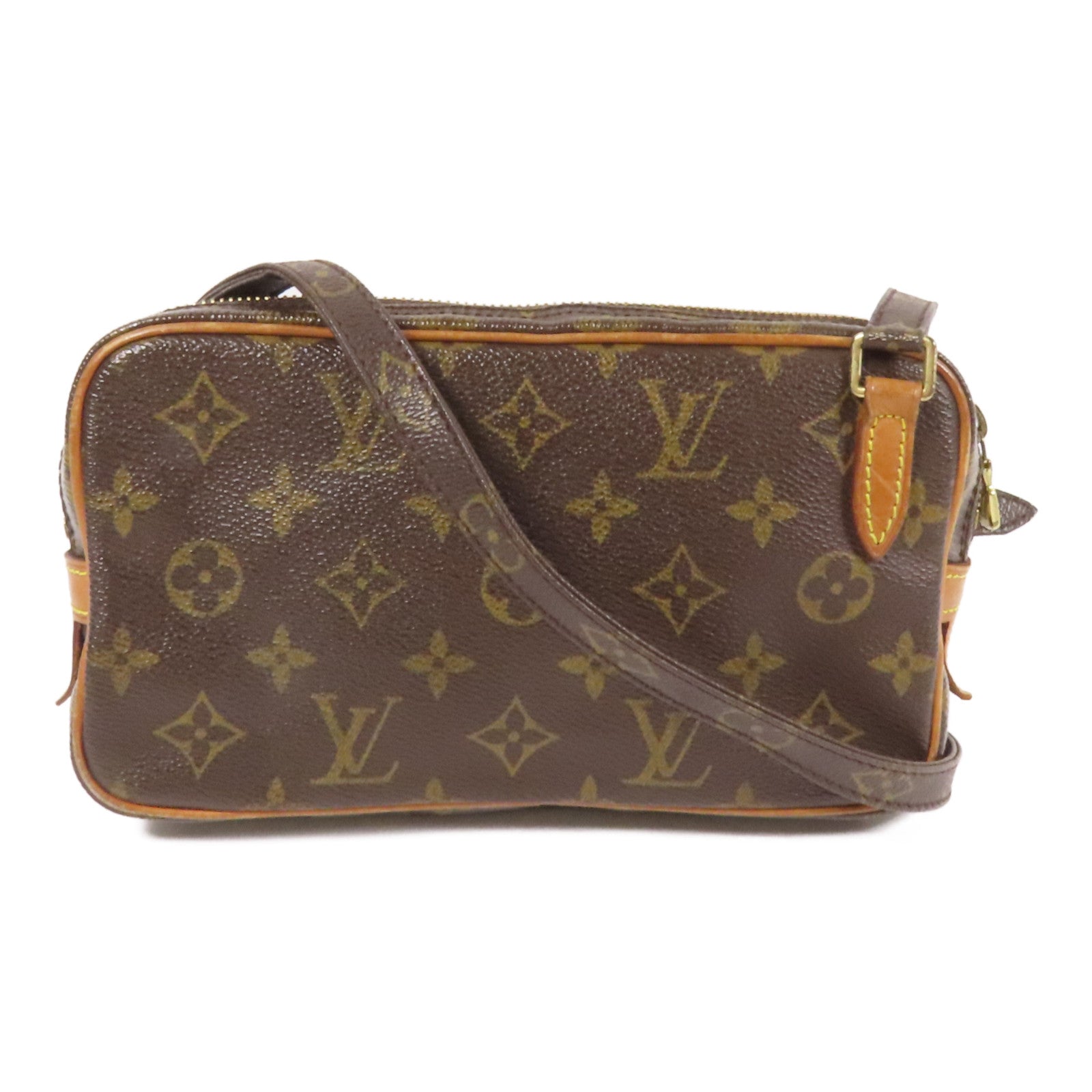 LOUIS VUITTON Monogram Marly Bandouliere金扣肩背袋棕色