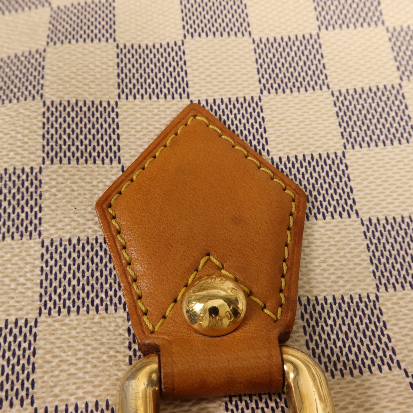 LOUIS VUITTON Damier Azur Saleya MM金扣手挽袋
