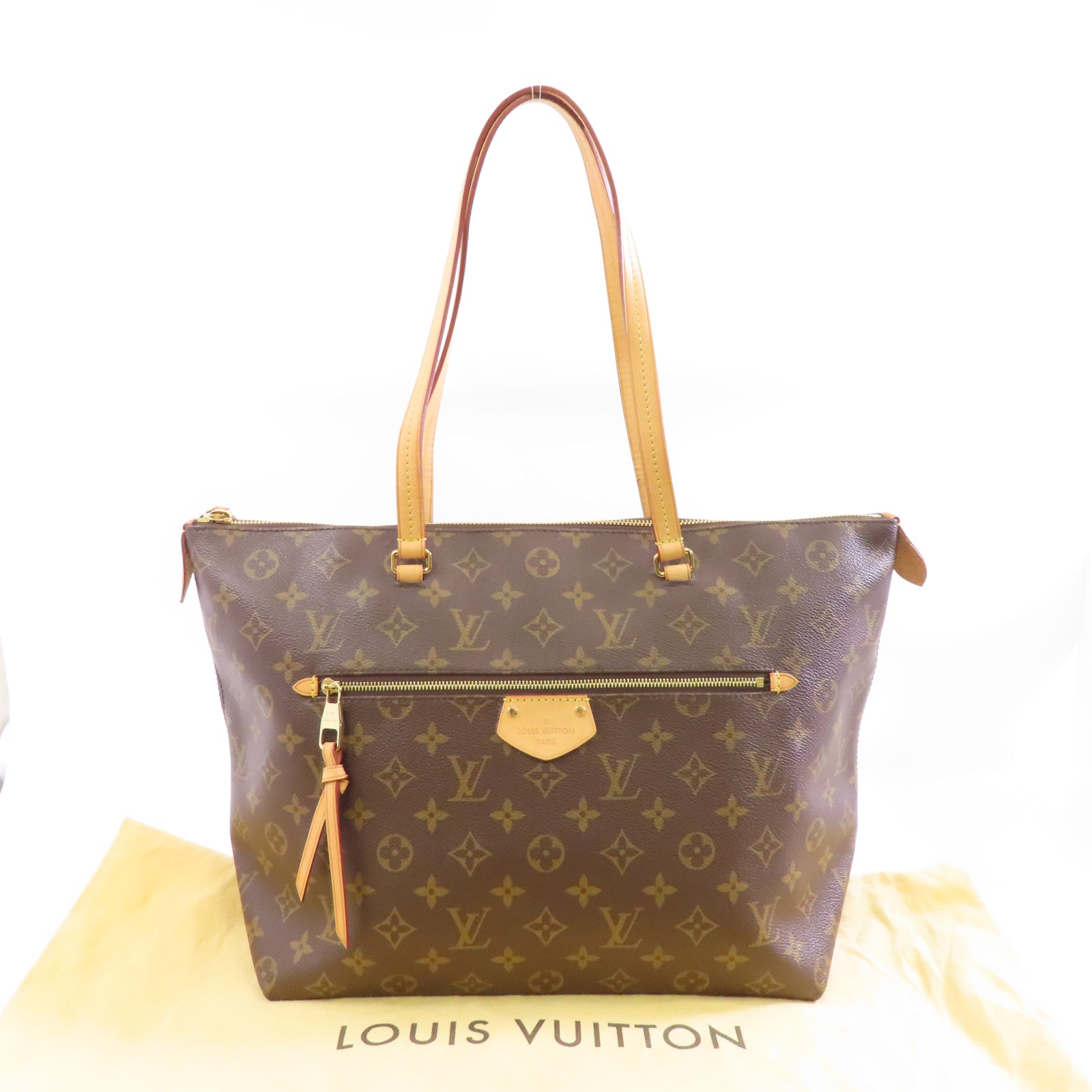 LOUIS VUITTON Monogram Lena MM金扣手挽袋啡色