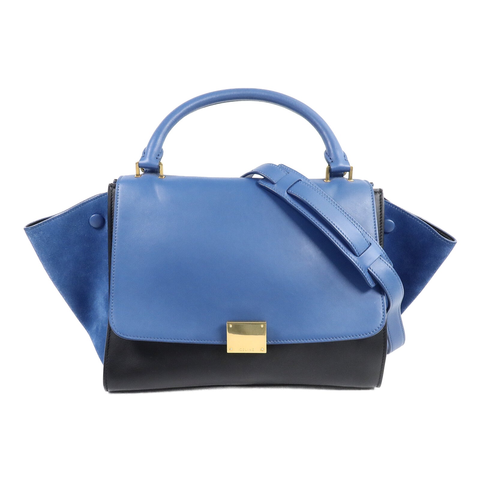 CELINE 牛皮皮革Trapeze Small手挽肩背兩用袋