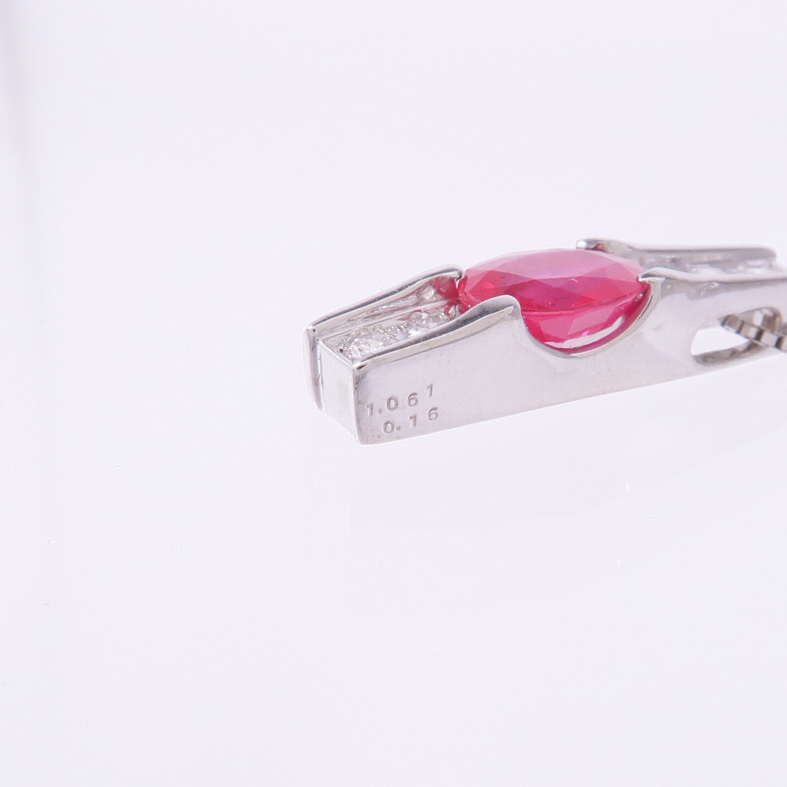 JEWELRY 18K白金Ruby Diamond Necklace紅寶石/鑽石項鍊